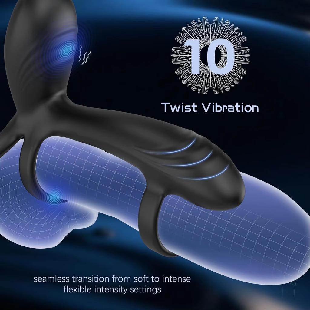 Couple Cock Penis Ring Vibrator Male G-Spot Pleasure Stimulation Delay Ejaculation Cock Ring Erection Extender Adult Sex Toys
