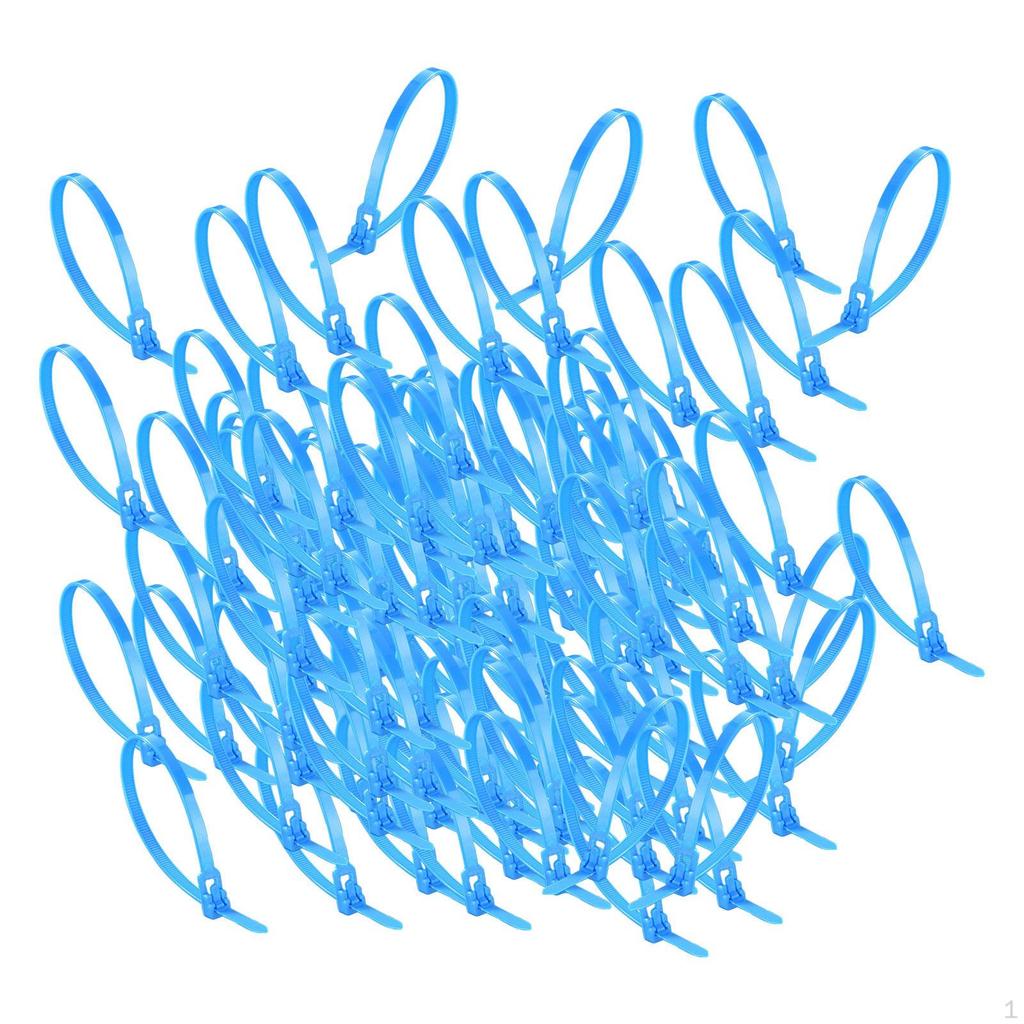 100 Pieces Nylon Cable Ties Lightweight Heavy Duty Self Locking Zip Holder Fasteners for Home