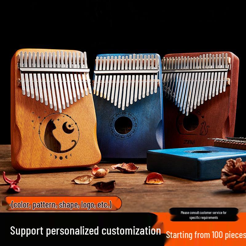Russian Exclusive: 17-Key Black Walnut Kalimba Thumb Piano