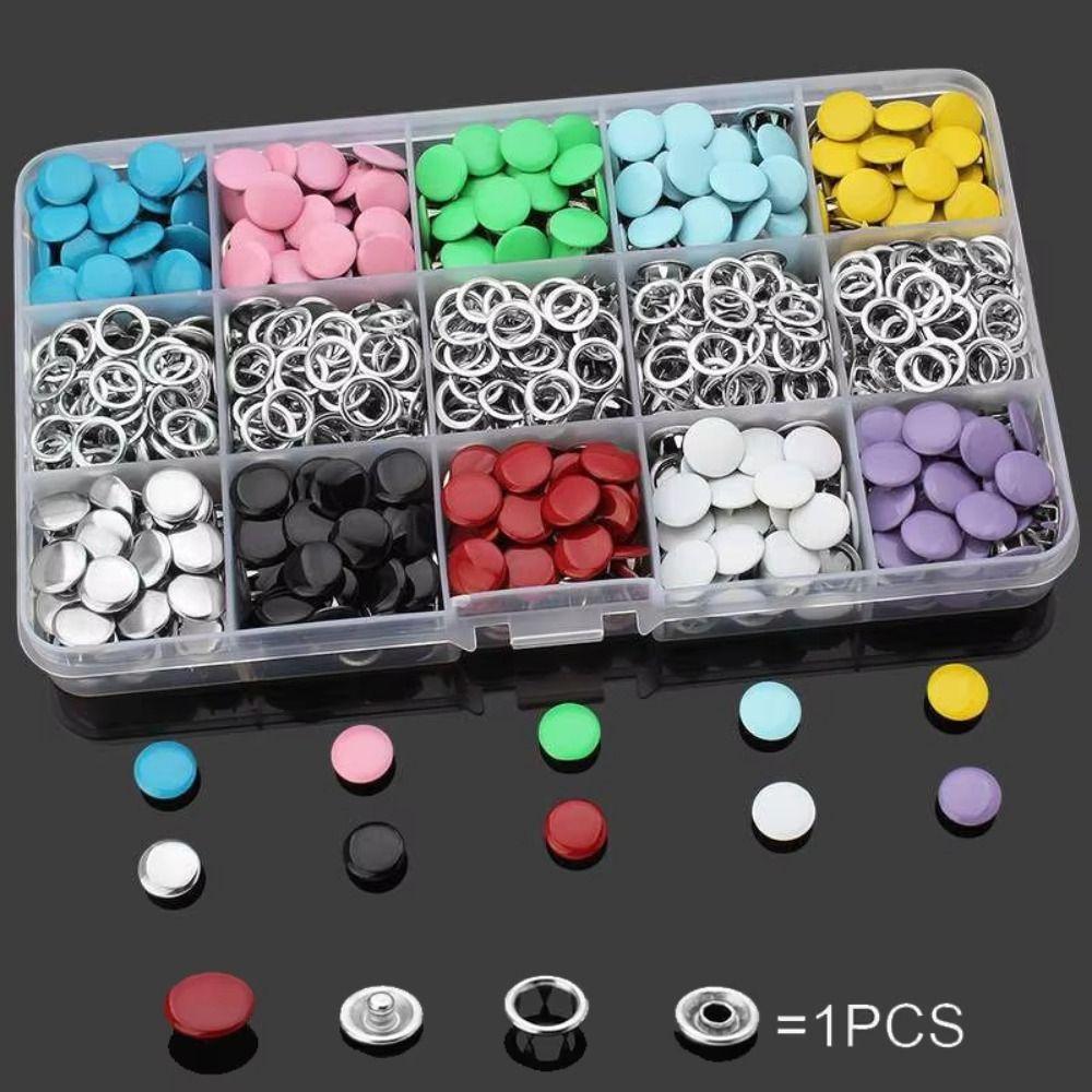 100Pcs Thickened Snap Five Claw Buckle Clamp Set Metal Buttons Press Button Studs Kits  Shoes