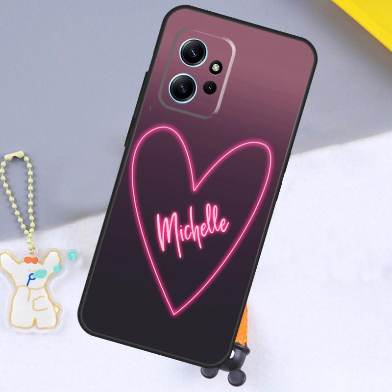 

PERSONALISED NEON CUSTOM NAME INITIALS Case For Xiaomi Redmi Note 11 10 9 8 12 Pro 10S 11S 12S Cover For Redmi 12 9C 10C 12C 13C Redmi Note 10S