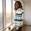 Women's Christmas Print Long Sleeve Hooded Pullover Sweatshirt
