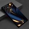 High-grade Golden Ribbon Pattern TPU Glass Phone case suitable for Samsung S26 S25 S24 S23 S22 S21 S20 and other models.
