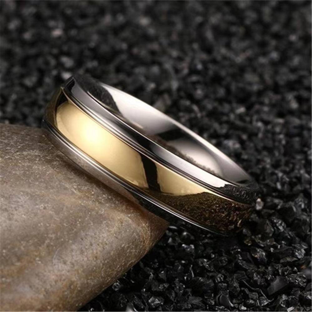 Hot Selling Stainless Steel Frosted Couple Rings For Women Men Zircon Valentine's Day Gifts Size 5-13