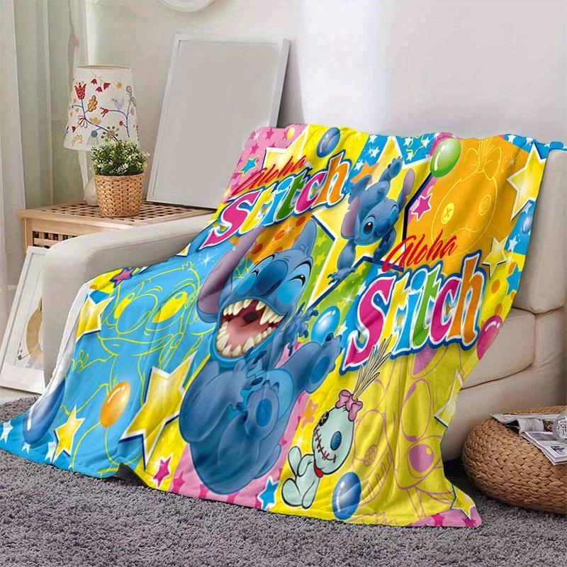 

1pc. Aloha Stitch Plush Blanket, Cute Cartoon Character Throw for Home, Office, Outdoor Use & Gift Idea 130x150cm
