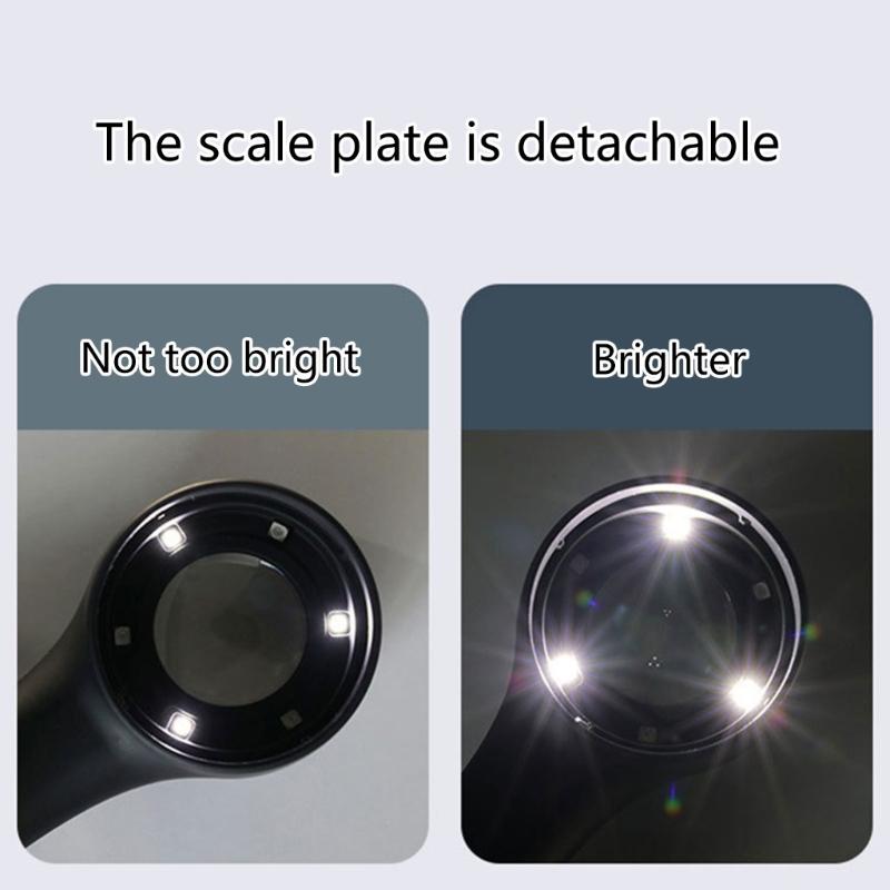 60X Magnifying Glass Loupe with LED/UV Light Magnifier Magnifying Lens for Jewelry Coin Stamps Inspection