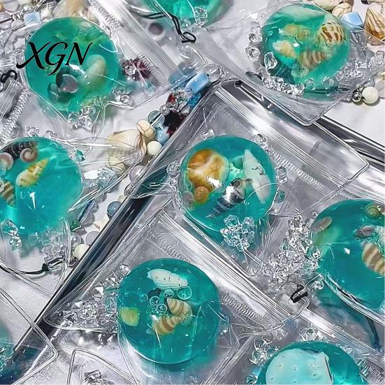 TPR Stress Ball Ocean Seashells Anxiety Relief Clear Squeeze Travel Relaxation Tool Toy Home Office Workers Hand Sensory Portable