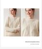 Women's Super Thick Cashmere Sweater: Round Neck, Soft, Fluffy, Loose Fit, Versatile Cable Knit for Autumn/Winter.