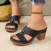 Women’s Peep-Toe T-Strap Platform Sandals, Thick Sole, Casual Summer Beach Wear