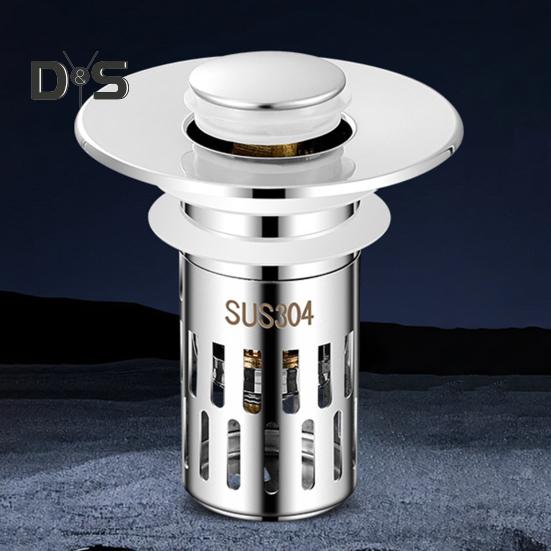 Pop-up Sink Drain Strainer Durable Construction Universal Simple Installation Bathroom Sink Filter Basket Hair Catcher Anti-Clog Strainer