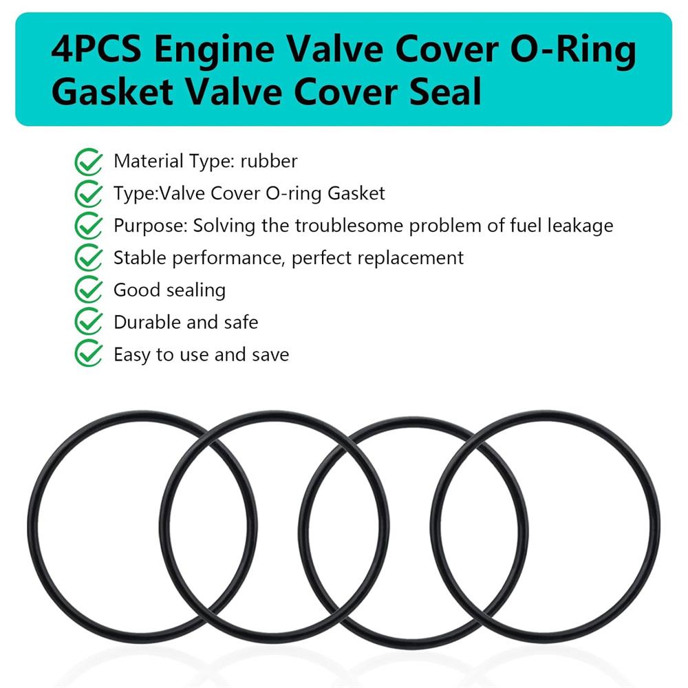 4pcs Valve Cover O-rings Gasket 93210-62446-00 Fit for Yamaha Virago V Star 650 XVS1100
