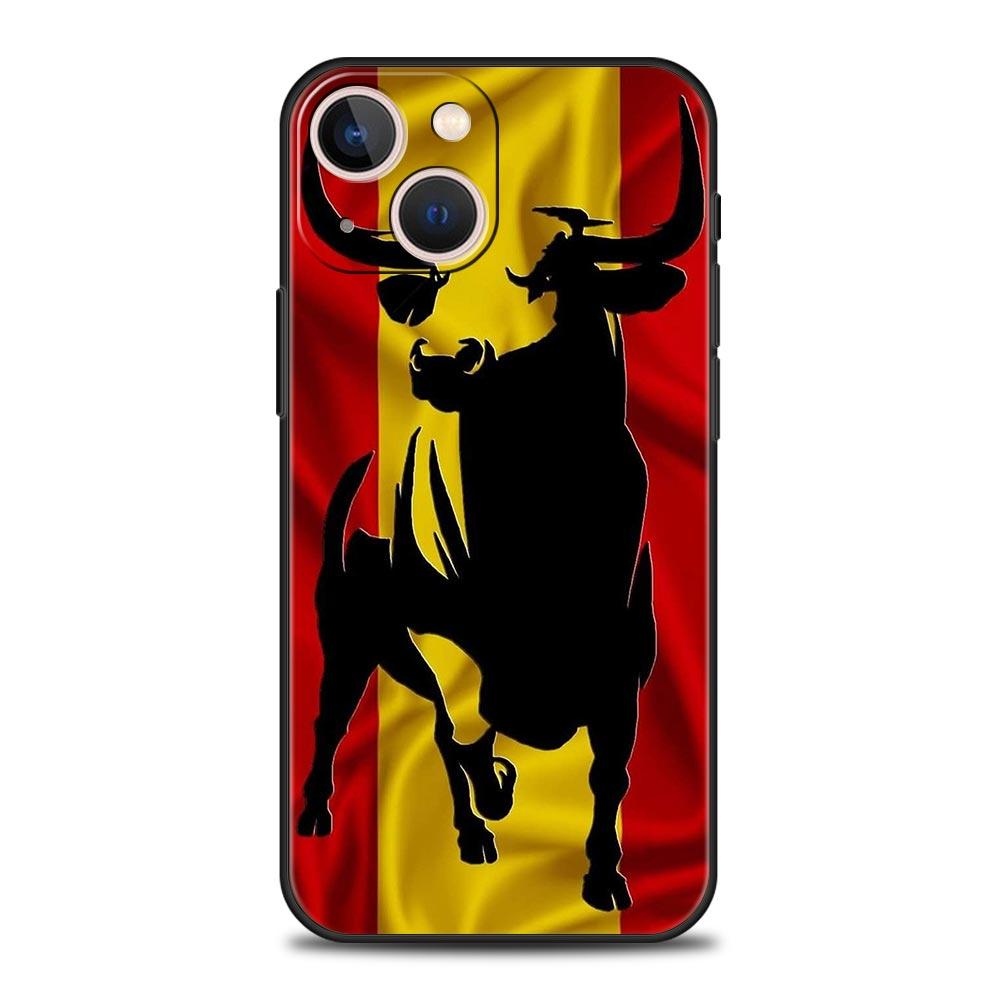 Spanien Stier Flagge Luxus Handyhülle Für iPhone 16 13 15 14 12 11 Pro MAX XR X SE XS 7 8 Plus Weiches TPU Stoßfeste Hülle