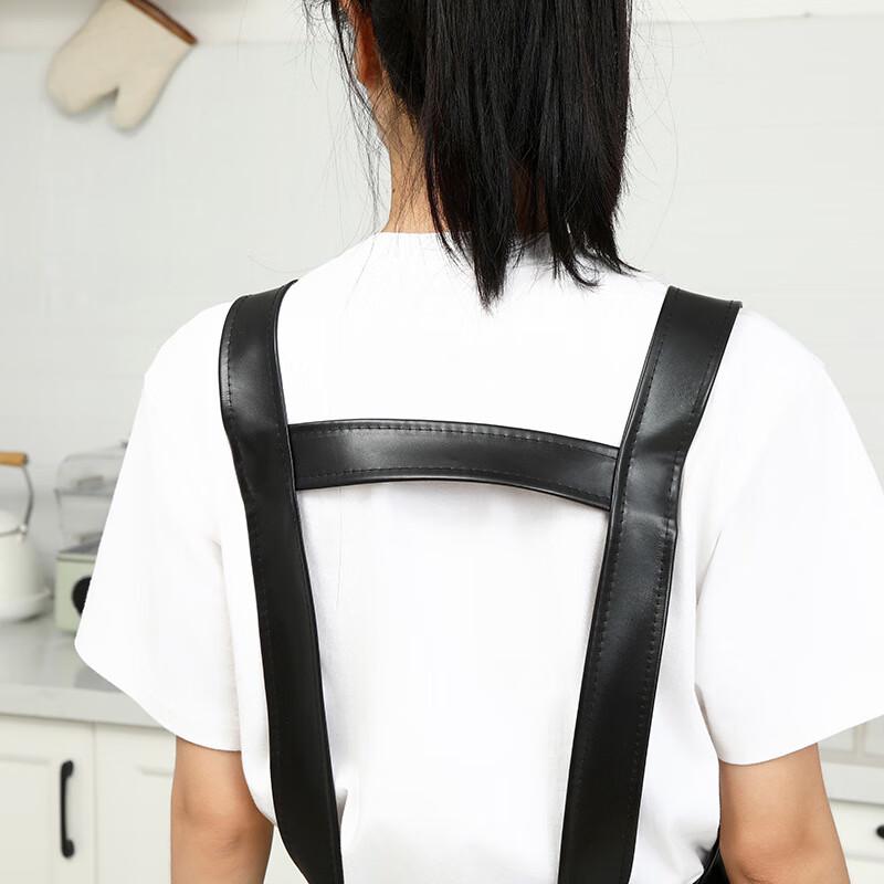 Nepromokavá, olejivzdorná kožená pracovní zástěra na dvě ramena, krátký styl, 2 kusy