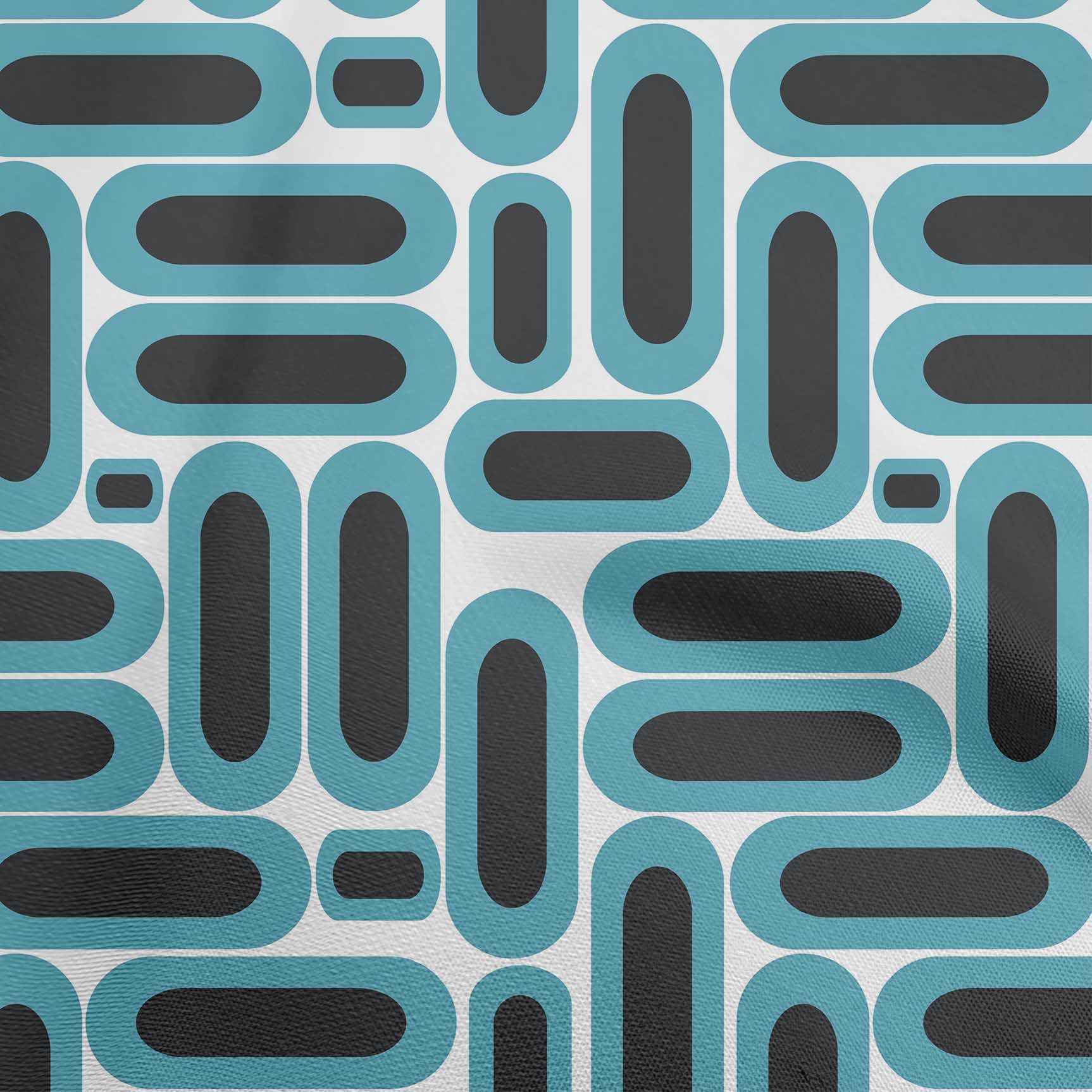 

oneOone Georgette Viscose Blue Fabric Geometric Dress Material Fabric Print Fabric By The Yard 42 Inch 42 Inch Wide - Viscose Chiffon чирок синього кольору