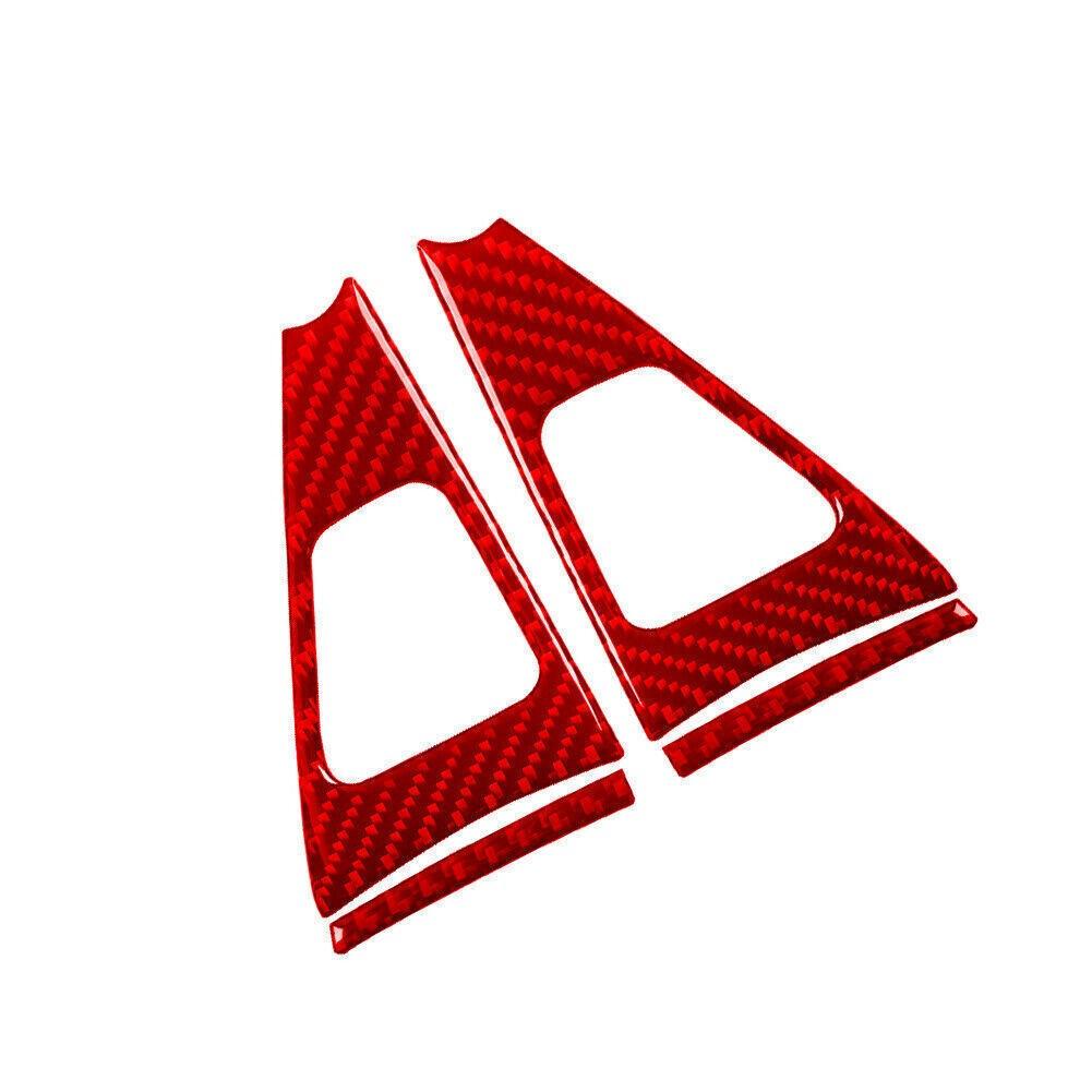 2Pcs Red Carbon Fiber Defogger Vent Trim Cover For Honda Accord Coupe 2008-2012