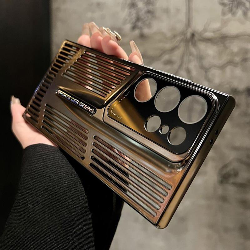 Luxus-Wärmeableitendes Case für Samsung Galaxy S25 S24 Ultra S23 Plus S22 Atmungsaktive Kühlung Titan Stoßfester Bumper Cover