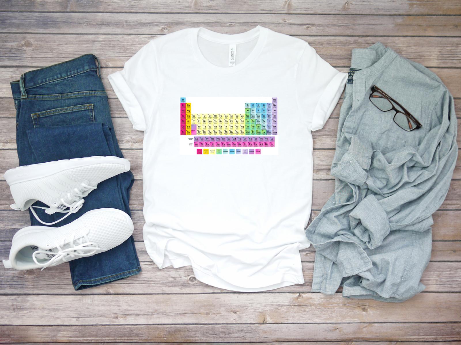 Periodic Table of Elements funny Short Sleeve White Men T-shirt K261 S