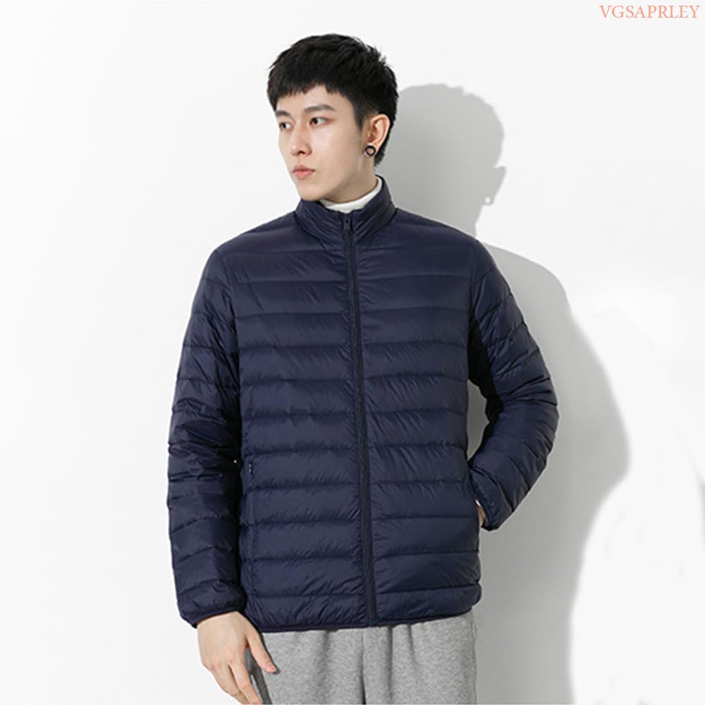 VGSAPRLEY Ultra lehká péřová bunda a Ideální pro a Outdoor a VG18 Pánská bunda, Lehká, Větruodolná, Teplá, Dojíždění, Turistika, Aktivity,