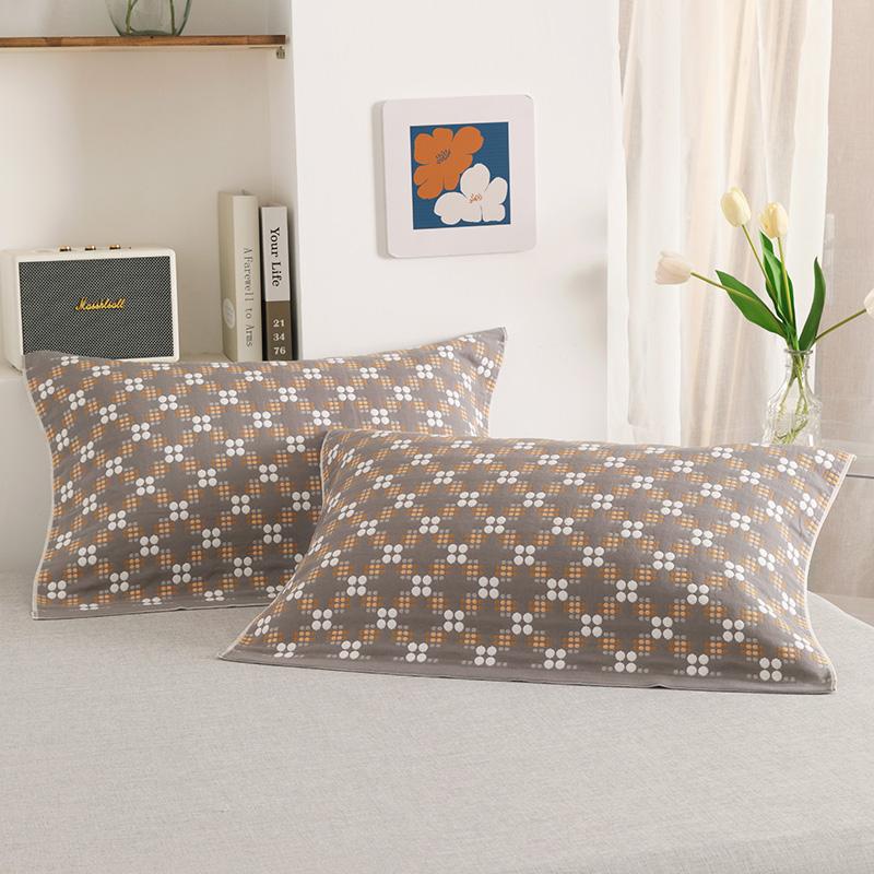 BrandNew Pure Cotton Pillow Cover a Pair of Cotton Gauze Pillow Cover Universal for All Seasons to Absorb Sweat
