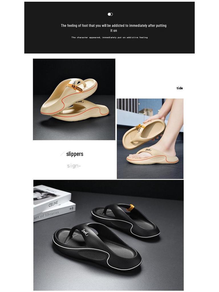 Men's Thick-Soled Soft Flip-Flops: Ultimate Comfort Casual Outdoor Beach Slippers
