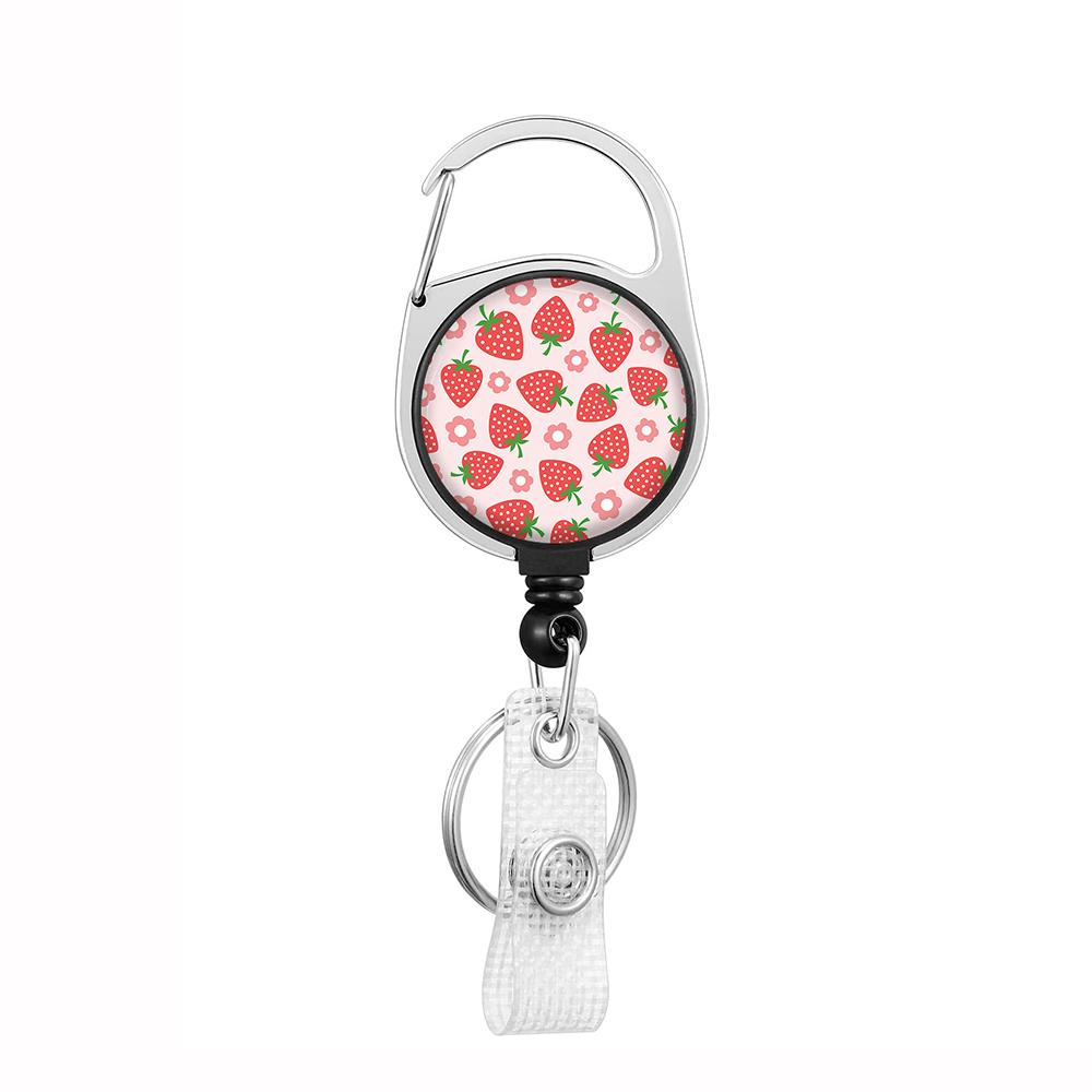 Plant Flowers Clip Lanyards ID Badge Holder Porta Credencial Lanyards Keychain Badge Reel Nurse Retractable Wholesale