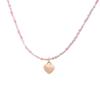 Color Beaded Love Necklace Women'S Summer Small Fresh And Sweet Temperament Collarbone Chain Accessories