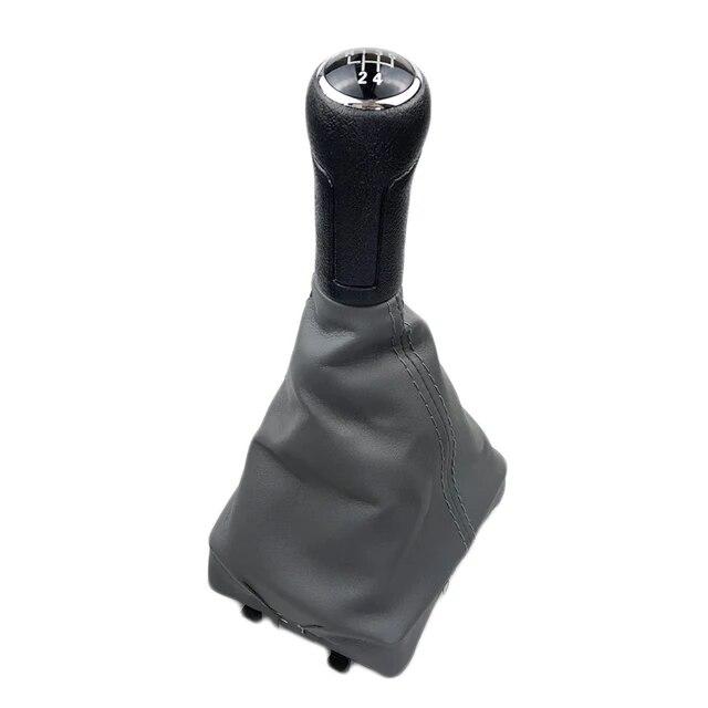 Für VW Polo 9N 9N2 2002 2003 2004 2005 2006 2007 2008 2009 2010 Limousine 5/6 Gang Schalthebelknauf Gamasche Leder Stiefelabdeckung Hülle