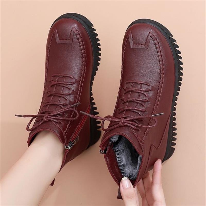 Shoes Winter Warm Velvet Cotton Shoes Flat Non-slip Cotton Shoes Short Boots Winter