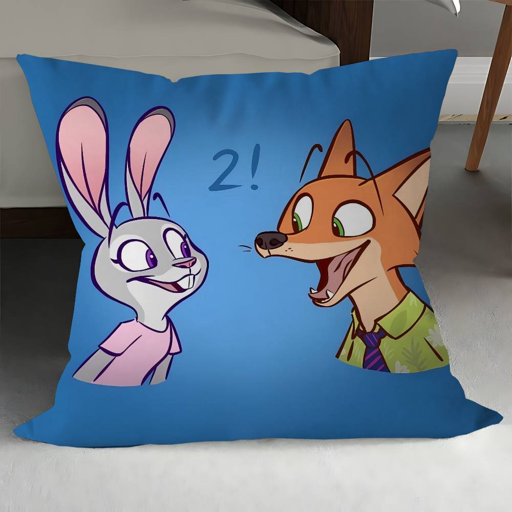 Zeichentrickfilm Z-Zootopia Kissen Geschenk Heim Büro Dekoration Kissen Schlafzimmer Sofa Auto Kissenbezug Kissenbezug