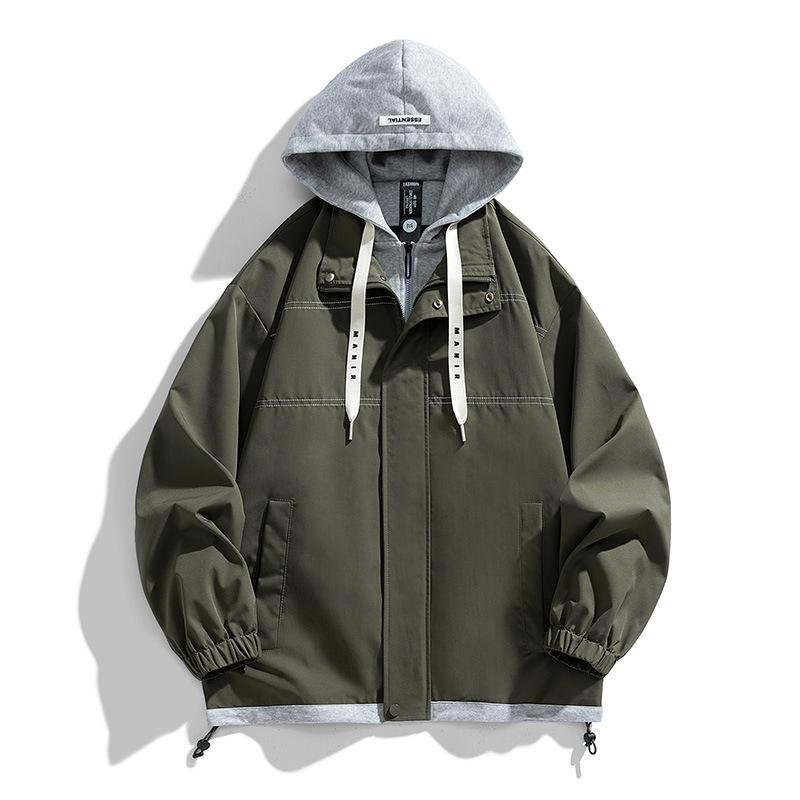 Men's Spring/Autumn Hooded Casual Jacket for Outdoor Activities
