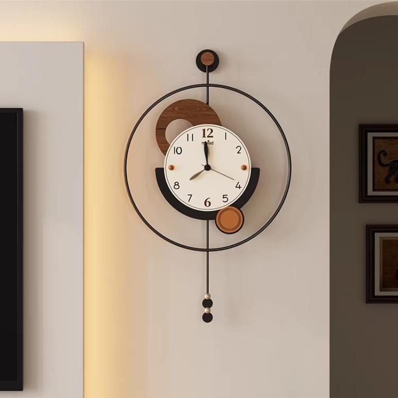 Creative Wall Clock Living Room Light Luxury Wall Watch Modern Entrance Silent Pendulum Clock Bedroom Decoration Accessories