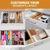 Drawer Divider Set Of 4, Adjustable Spring- Drawer Suitable For Kitchen, Desk, Bathroom, Clothing, And Miscel