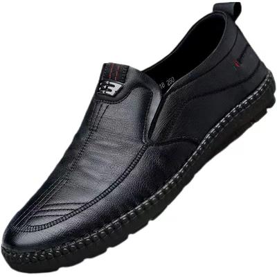 Respirant Business Cuir Chaussures Homme Mocassins à Enfiler Chaussures Décontractées en Cuir pour Homme Noires Plates Chaussures de Conduite Mocassins