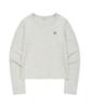 WACKY WILLY Women'S Basic Cotton Long Sleeve Light Grey