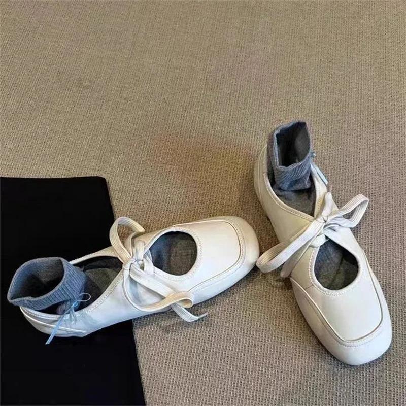 Women Flats Loafers Casual Sneakers Square Toe Sport Summer Running Shoes 2025 New Brand Elegant Shoes Party Zapatos