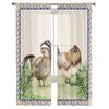 Chicken Ink Plant Tulle Curtains for Bedroom Hall Living Room Decor Chiffon Curtain for Balcony Kitchen Home Drapes