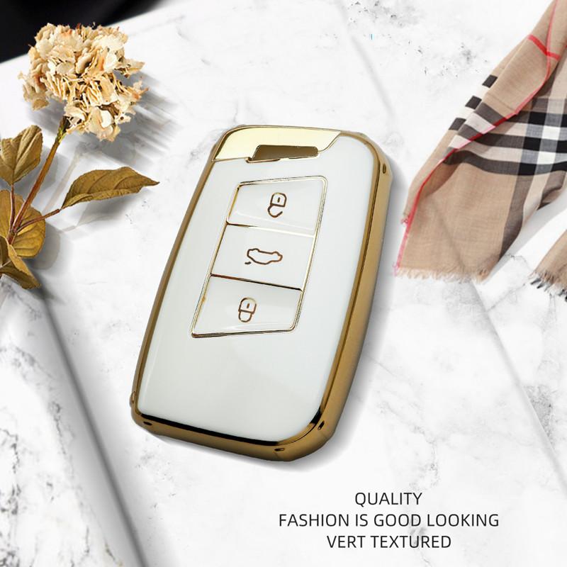 Luxurious Remote Key Case Cover For Volkswagen VW Magotan Passat B8 Golf Polo Tiguan For Skoda Superb For Seat Car