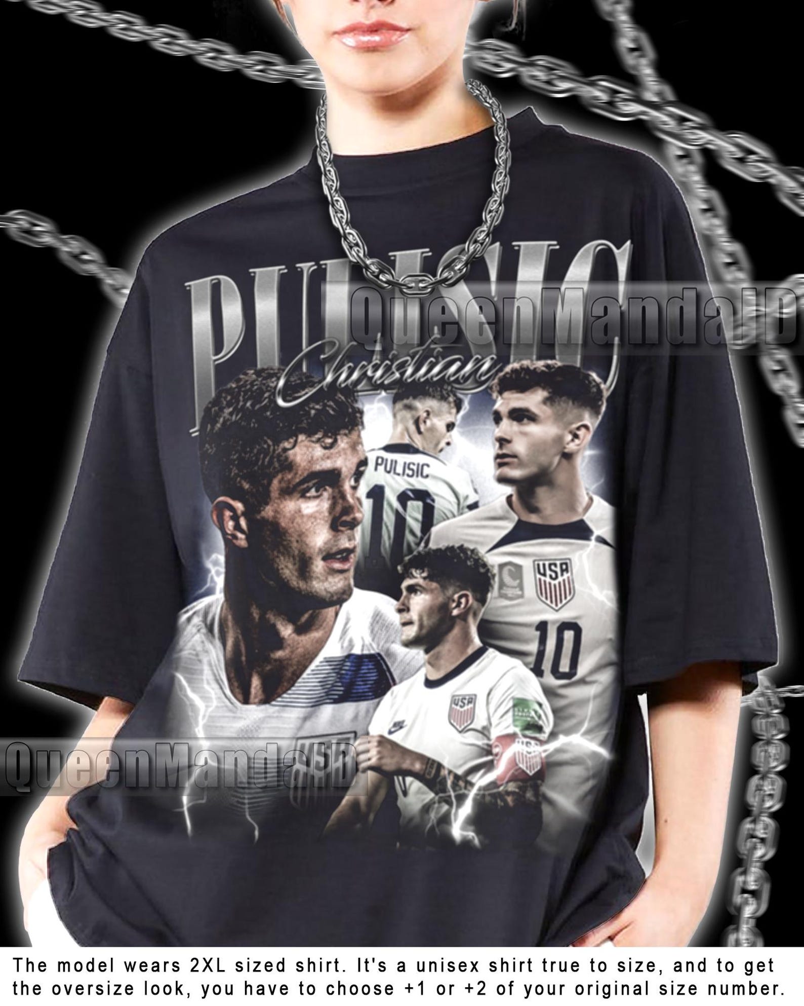 Christian Pulisic 90s Retro Soccer Fan T-Shirt, Unisex Bootleg Vintage Style Tee KUS60 3XL