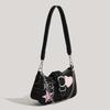 Y2K Underarm Bag Women Fashion Chain Shoulder Bag Vintage Hobo Crossbody Bag With Patches