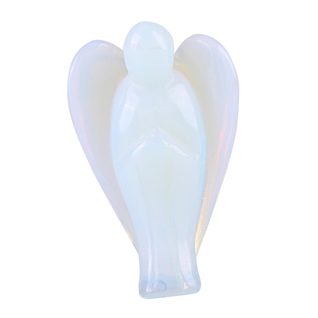 1.5inch Beautiful Natural Opal Angel Shape Crystal Healing Stone Gift