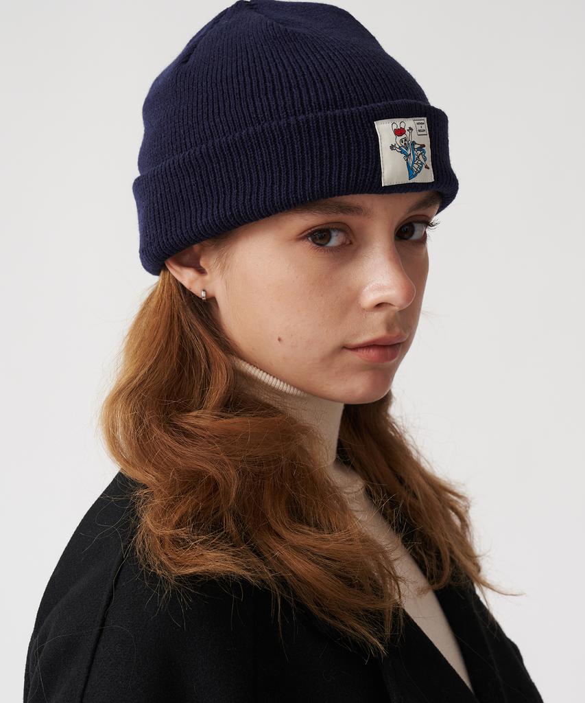 Likkeullou [Likkeullou X Artish] Rc Artish Short Beanie Navy