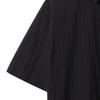 Customellow Black Oversize Half Shirt Cwsam25311bkx