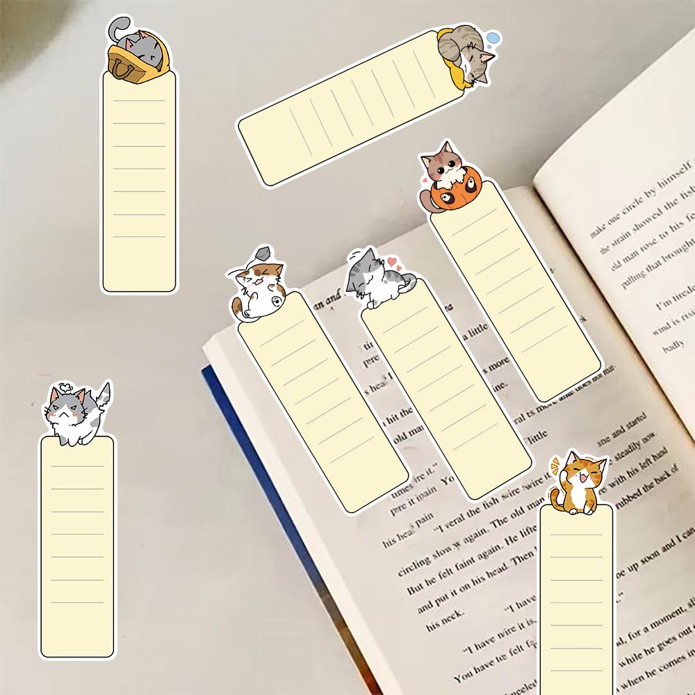 30PCS Cute Cat Bookmark Nostalgia Reading Book DIY Card Luggage Skateboard Home Living Stationery Community Creative Bookmark