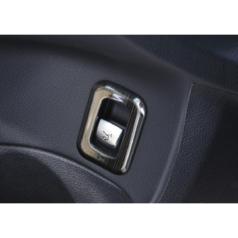 For Mercedes-Benz GLC 2016- Steel Black Tailgate Rear Door Button Cover Trim