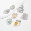 5pcs/7pcs Stackable Chunky Smooth Rings Vintage Retro Metal Ring Trendy Opening Rings Set  Party