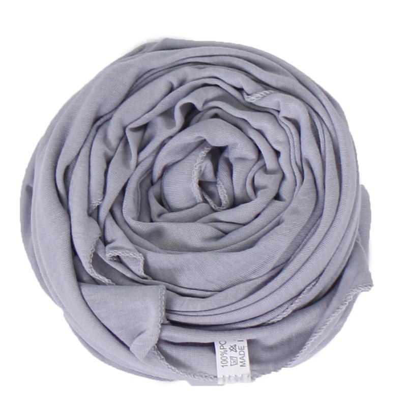 Muslim Hijab Jersey Scarf Soft Solid Shawl Headscarf Foulard Femme Musulman Islam Clothing Arab Wrap Head Scarves Hoofddoek