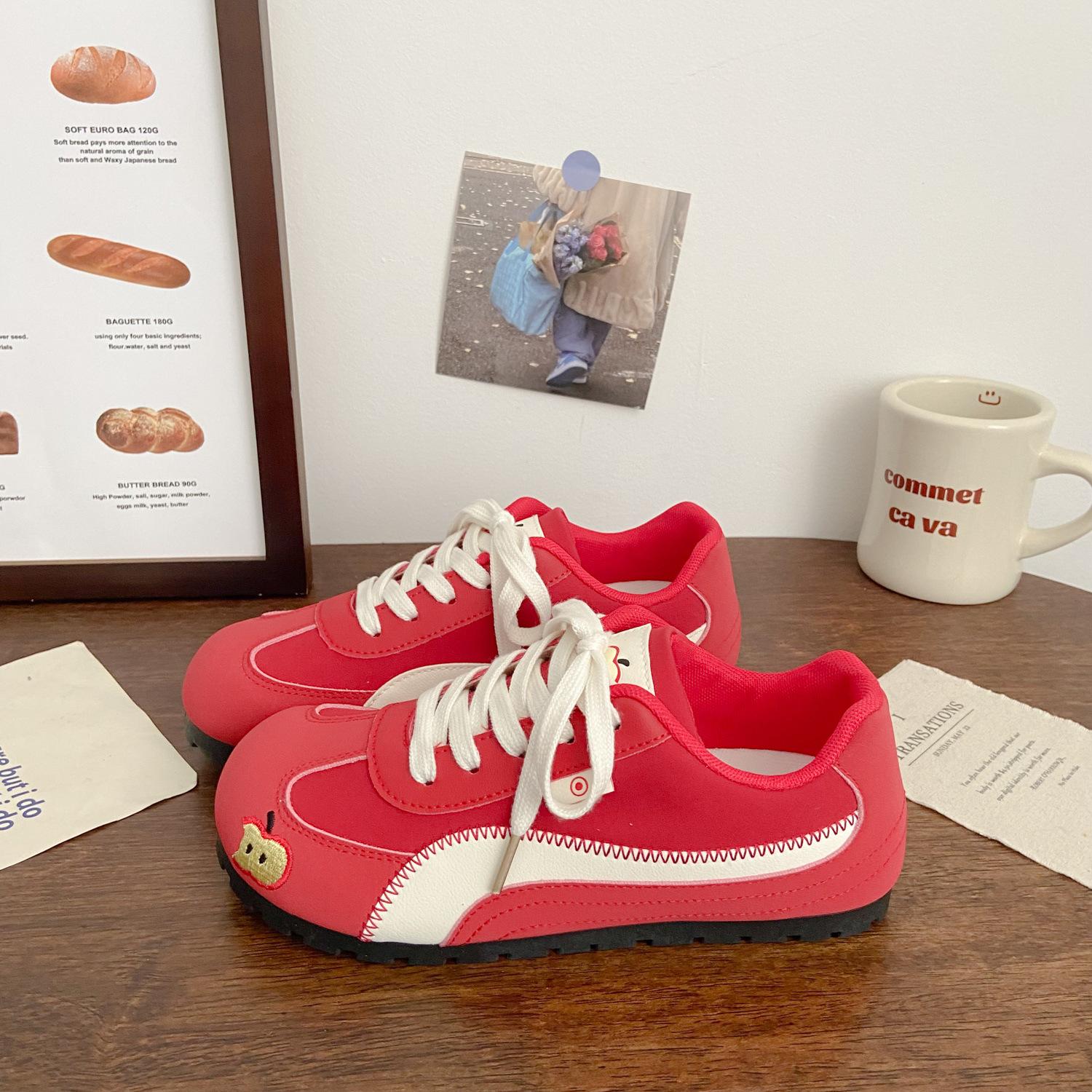 

Ugly cute ballet board shoes women s puffs summer new niche student sports little white shoes 35 червоний