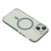 For iPhone 15 Plus Magnetic Case TPU Acrylic Clear Phone Back Cover with Lens Protector Kickstand