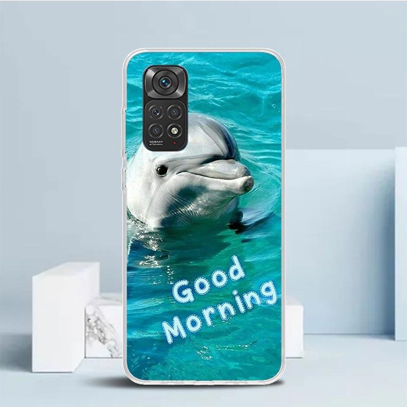 Ocean Animal Cute Dolphin Phone Case For Xiaomi Redmi Note 15 14 14S 13 12S 12 Pro Plus 11S 11 11T 11E 10S 10 + Soft TPU Back Co