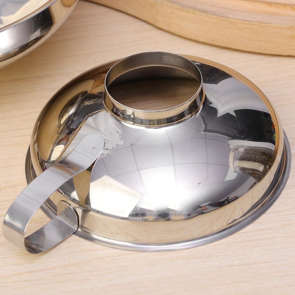 2 Pâlnie pentru Conserve cu Gură Largă din Oțel Inoxidabil Pâlnie pentru Lichide Dressing pentru Salată Strecurătoare Ustensile de Bucătărie Accesorii de Casă Consumabile